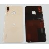 Capac Spate Sticla Huawei P20 Lite roz cu geam camera