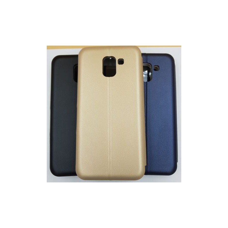 Husa flip Samsung Galaxy J6 aurie, neagra sau albastra