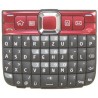 TASTATURA NOKIA E63 ORIGINALA GRI CU ROSU