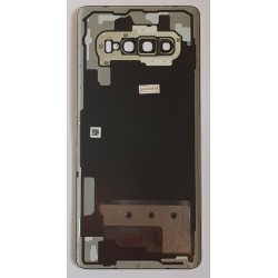 Capac Samsung Galaxy S10 Plus, G975 original ceramic alb cu geam camera swap