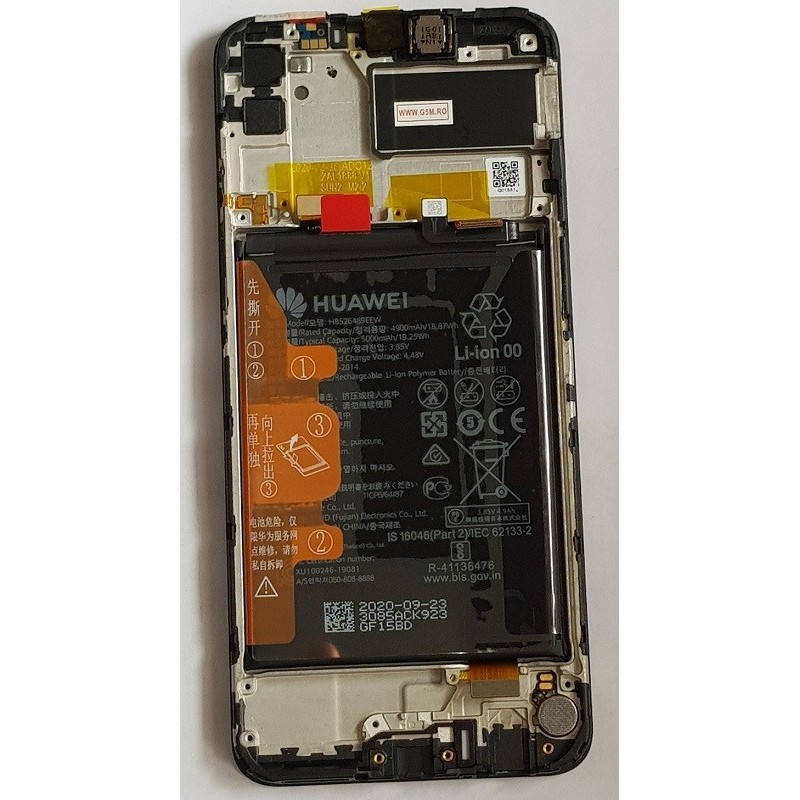 Display Huawei Y6P, Honor 9A cu rama si baterie original