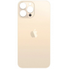 Capac iPhone 13 Pro max auriu cu gaura mare si adeziv
