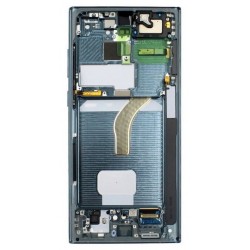 Display Samsung Galaxy S22 Ultra 5G, S908 original cu rama green