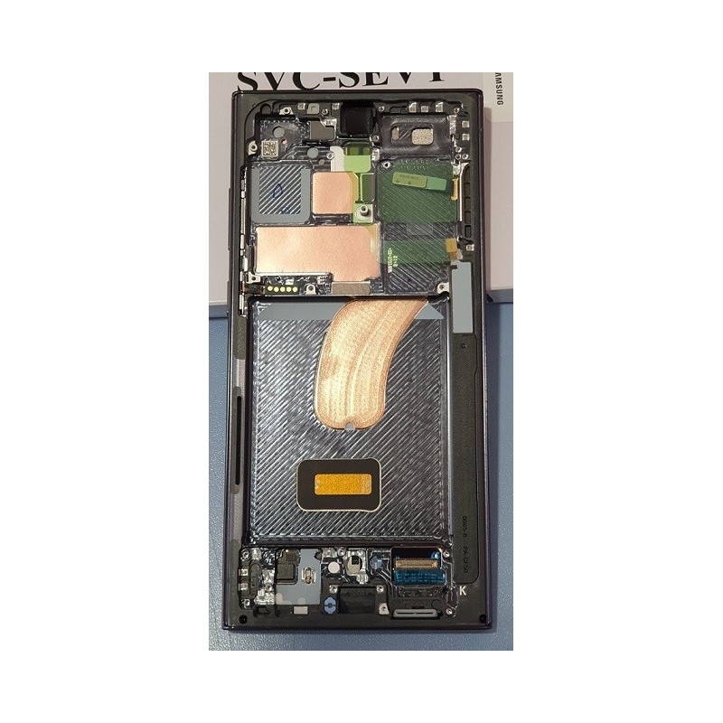 Display Samsung Galaxy S23 Plus, S916 silver-bej cu rama original service pack