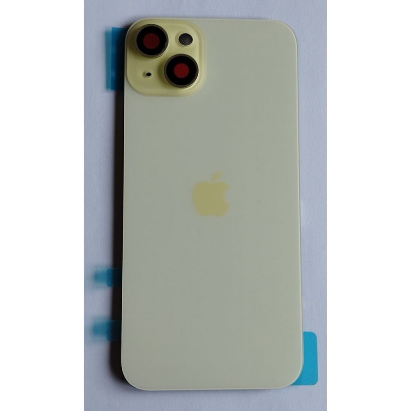 Capac iPhone 15 Plus cu geam camera galben