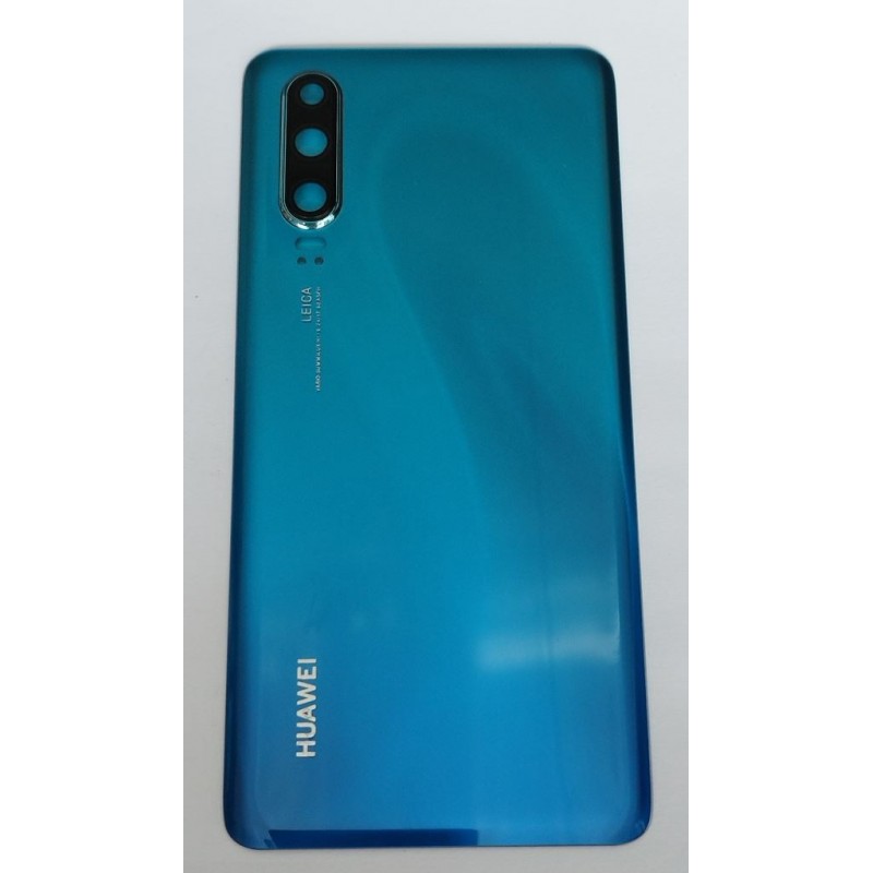 Capac Huawei P30 albastru cu geam