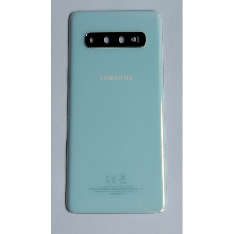 Capac Samsung Galaxy S10, G973 original swap bleu cu geam camera