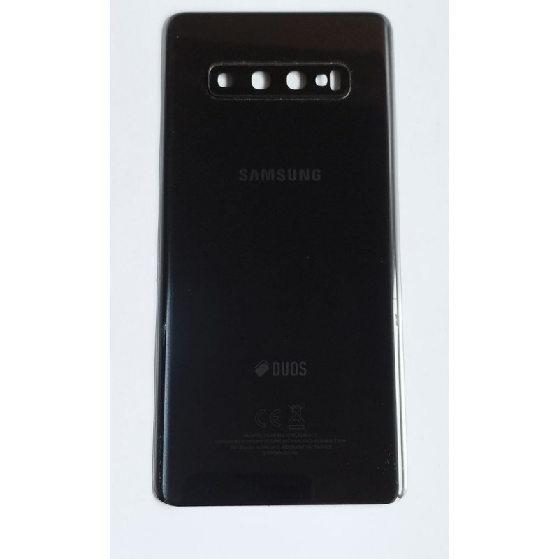 Capac Samsung Galaxy S10 Plus, G975 original swap negru ceramic fara geam