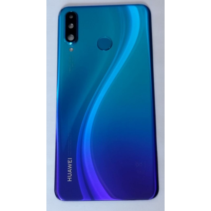 Capac Huawei P30 lite Peacock Blue, original swap 48MP, albastru