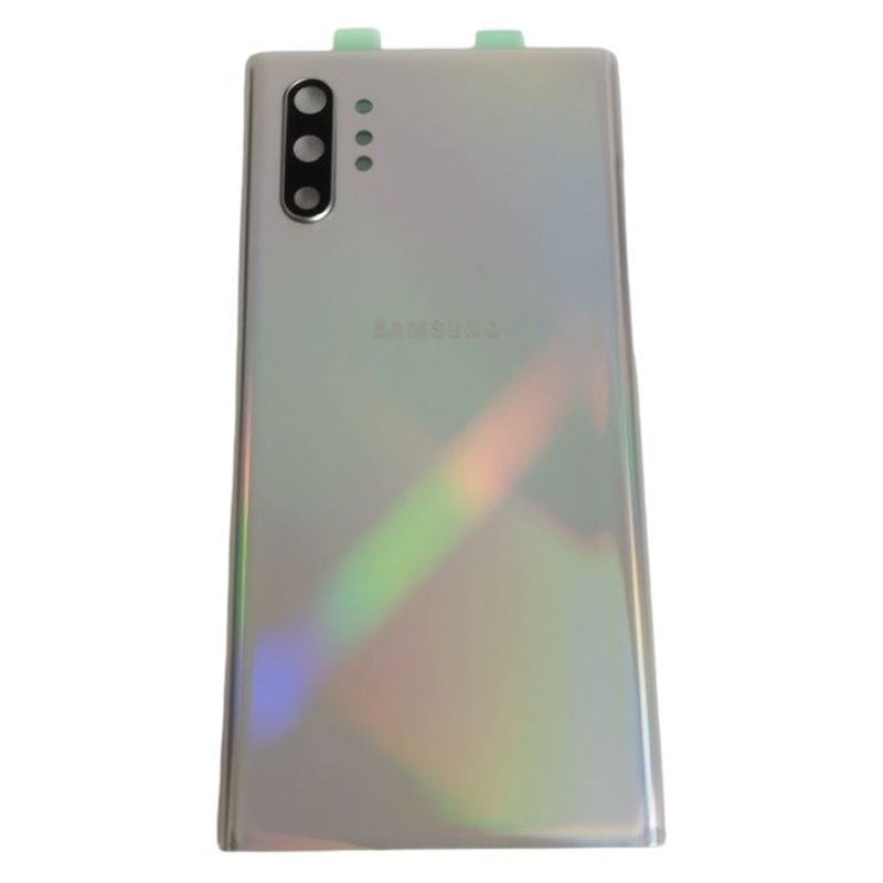 Capac Samsung Galaxy Note 10 Plus, N975 silver cu geam camera
