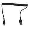 Cablu USB 2.0 A la USB tipe C spiralat negru