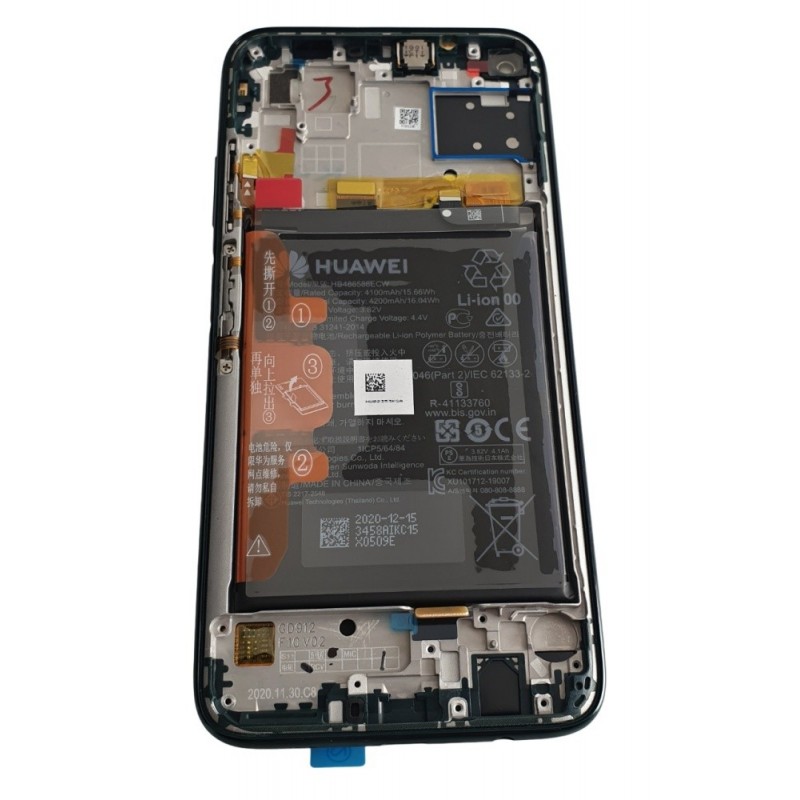 Display Huawei P40 Lite original cu rama green si acumulator
