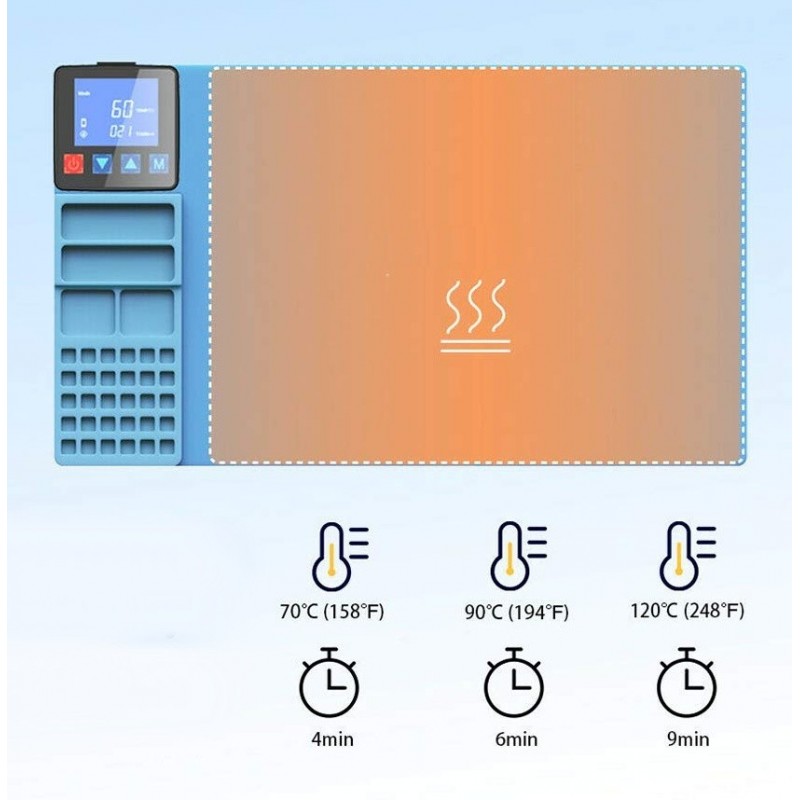 CPB CP320 separator erane incalzit, masa silicon, tablete, telefoane