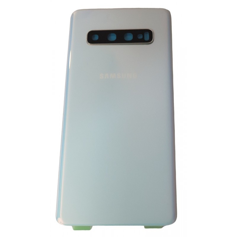 Spate Samsung Galaxy S10 Prism alb cu geam camera G973