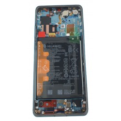 Display Huawei P30 cu rama si baterie original blue