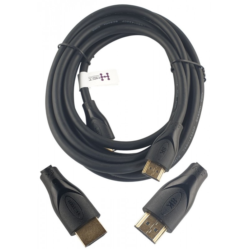 Cablu HDMI 2.1 8K UHD 60 Hz, 4K 120Hz cu conectori auri 3m