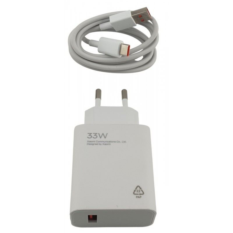 Incarcator Fast Charger Xiaomi, 33W, 6.2A, cu cablu tip C