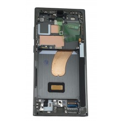 Display Samsung Galaxy S23 Ultra, S918 cu rama original service pack Gri
