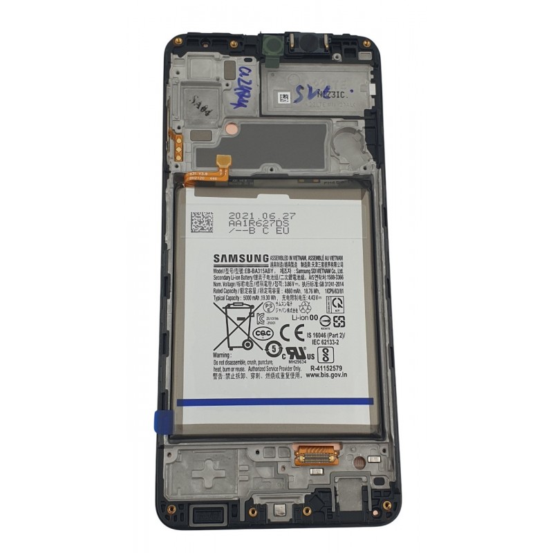 Display Samsung Galaxy A22 A225 original service pack cu rama si acumulator