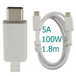 Cablu de date universal EP-DX510 Tip C la Tip C 5A 100W 1.8m original Samsung