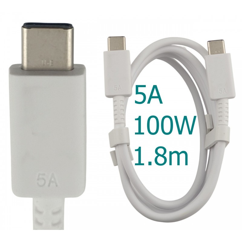 Cablu de date universal EP-DX510 Tip C la Tip C 5A 100W 1.8m
