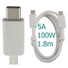 Cablu de date universal EP-DX510 Tip C la Tip C 5A 100W 1.8m