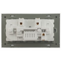 copy of Priza dubla cu impamantare si indicator luminos, mobilier sau rigips