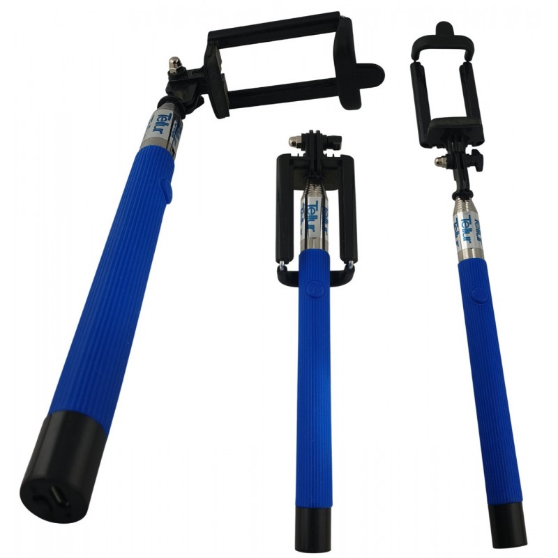 Selfie stick bluetooth albastru extensibil