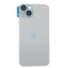Capac iPhone 15 Plus cu geam camera alb si magnet