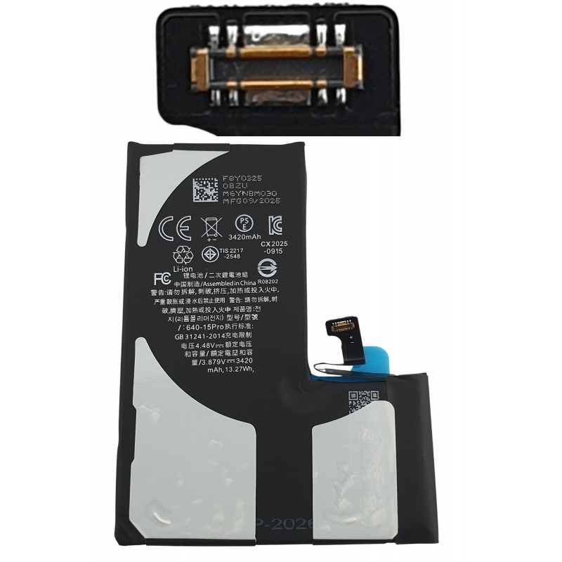 Acumulator iPhone 15 Pro cu diagnostic Genuine si capacitate marita