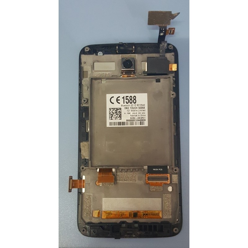 Dispaly cu touchscreen si rama Alcatel One Touch X Pop 5035x alb original swap