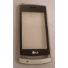 Carcasa Originala LG GT405 fata + touchscreen  argintie swap