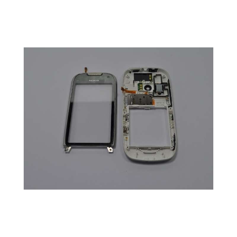 C7 Nokia Carcasa Cu TouchScreen 2 Piese Swap Argintie
