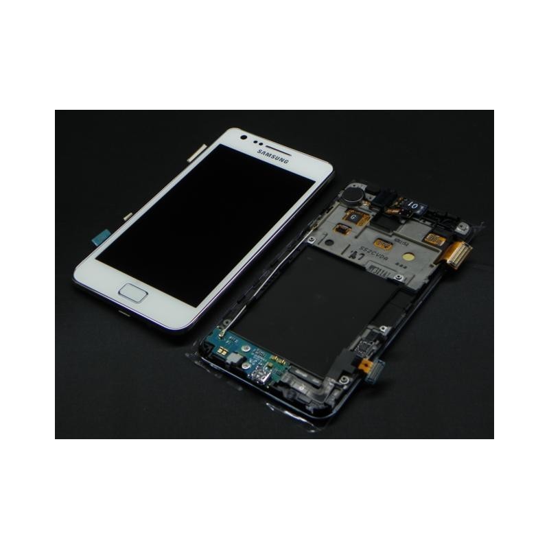 GT-i9100 Samsung Display original alb modul complet cu touch screen si rama