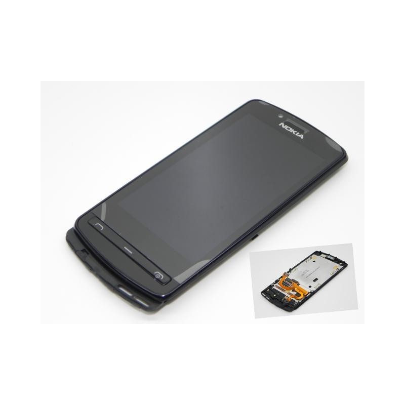 Nokia 700 display complet cu touch screen rama si taste original negru