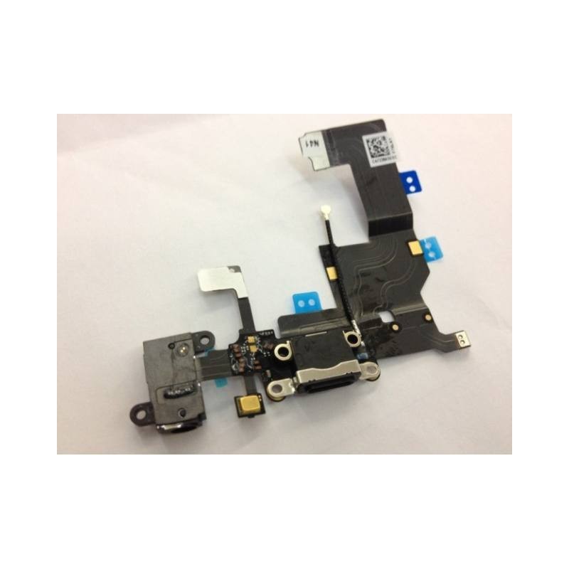 Flex incarcare iPhone 5 black cu mufa jack, microfon si antena