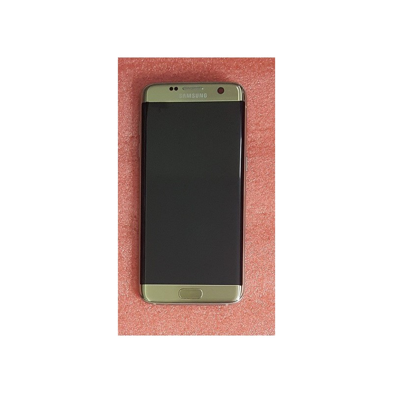 Modul Complet Display cu Rama Samsung Galaxy S7 edge original G935 gold swap