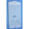 Folie protectie display de sticla 5D antisoc alb Iphone 7