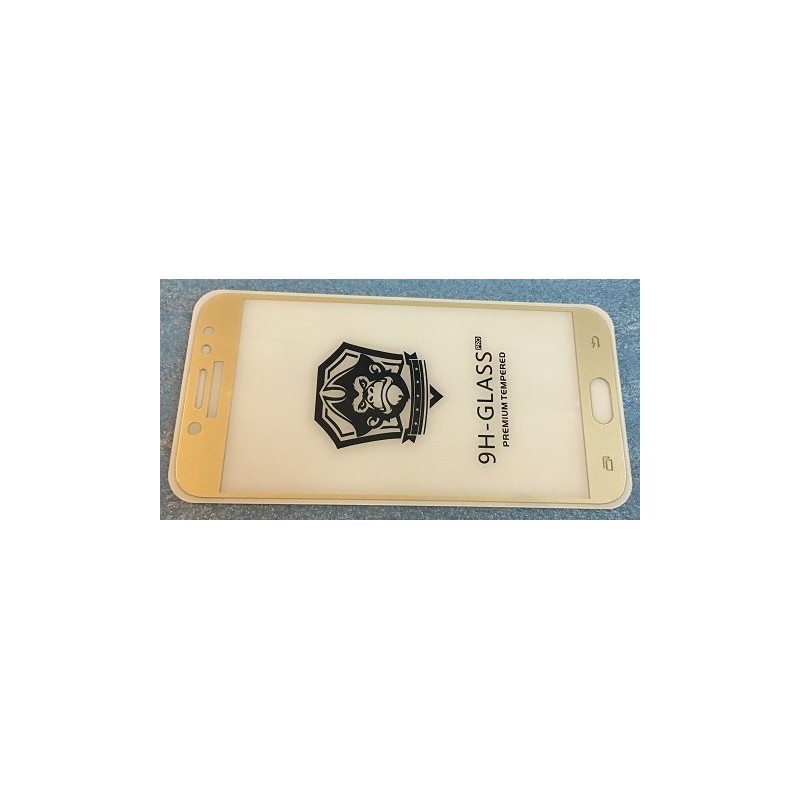 Folie protectie display de sticla 5D antisoc Gold Samsung J7 2017